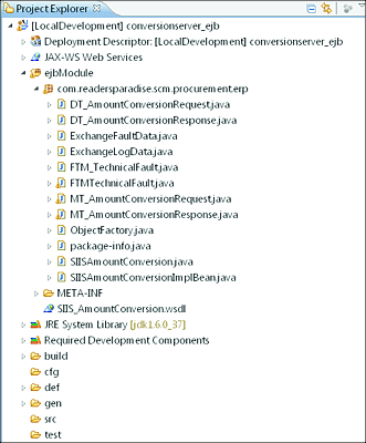 Generated Java Classes for the Server Proxy