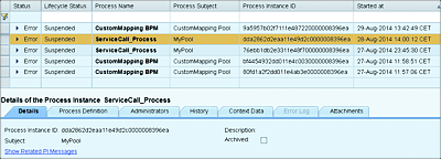 Details of a Process Instance