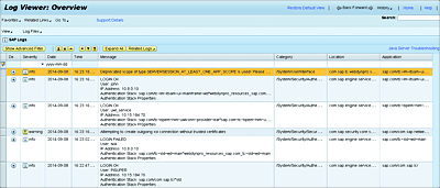 Log Viewer Application to Retrieve Traces and Logs