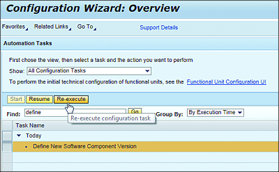 Configuration Wizard: Execute Configuration Task