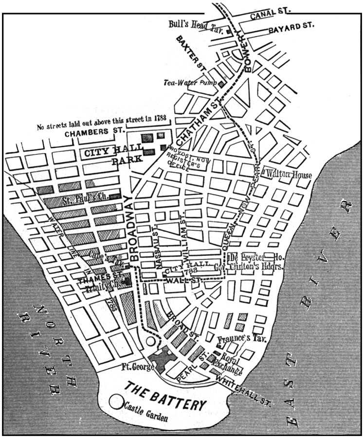 Washington's line of march from Bull's Head