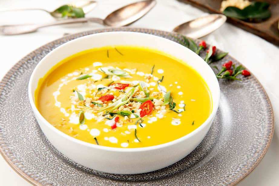 Thermomix Thai Pumpkin Soup Warm Up! - ThermoKitchen