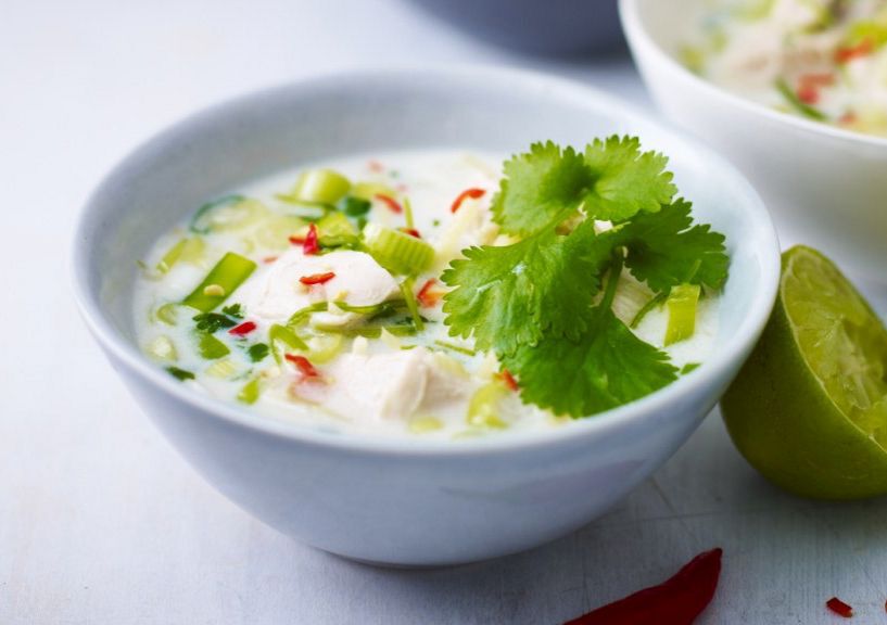 Recipe: Thai chicken soup with coconut milk and ginger | Daily ...