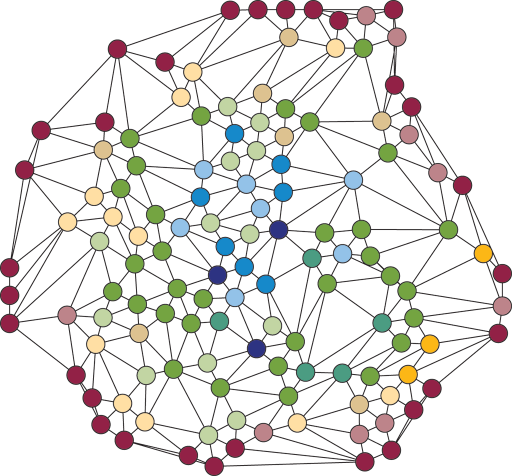 large web of dots connected by lines