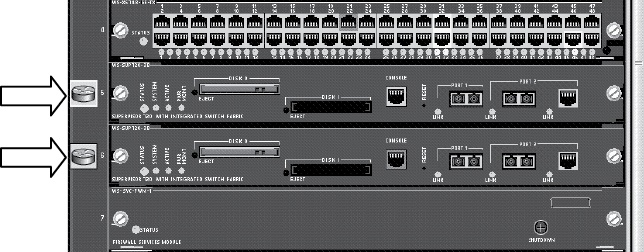 CiscoView representation of Supervisor-720 and MSFC