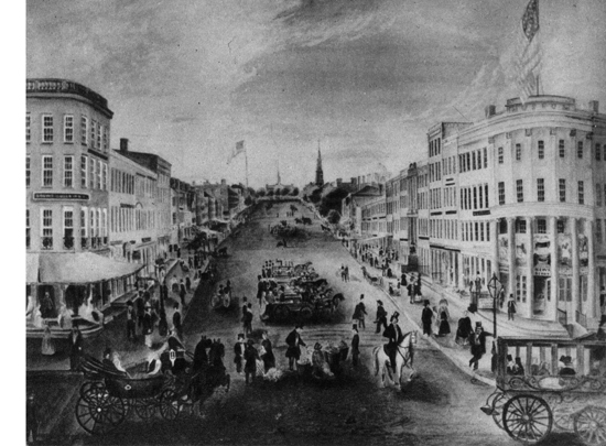 STATE STREET, ALBANY (ABOUT 1830)