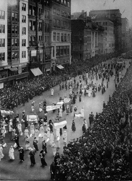 WOMAN SUFFRAGE PARADE, FIFTH AVENUE