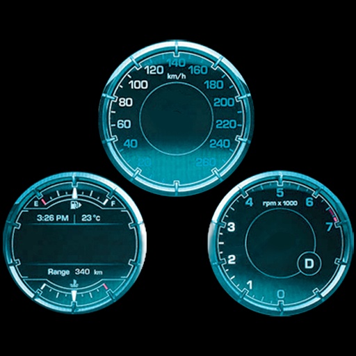 Texture map for the dashboard gauges