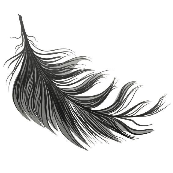 A falling feather.