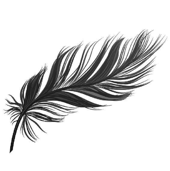 A falling feather.