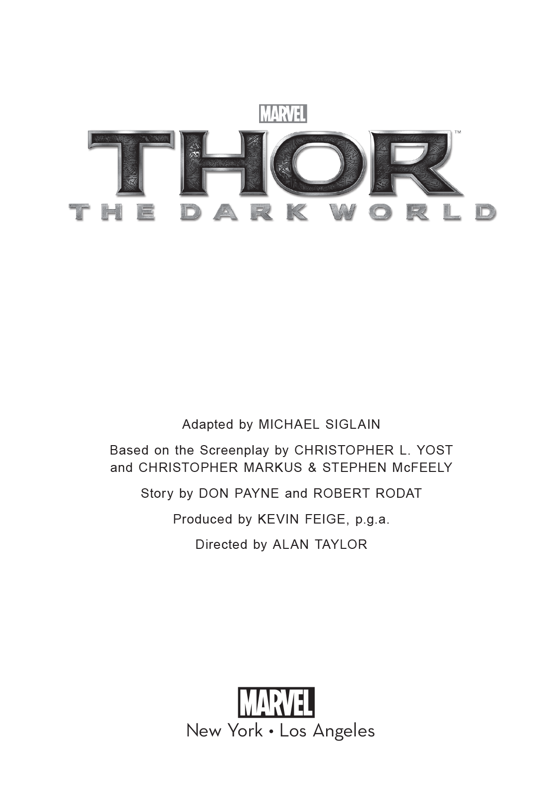 Thor: The Dark World Junior Novel