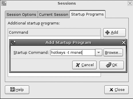 Add Hotkeys to Startup Programs in your session