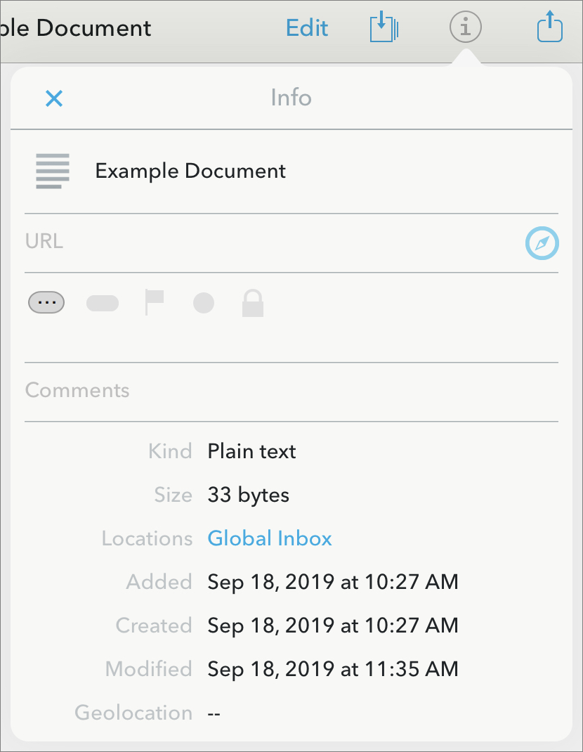 Figure 89: Apply metadata such as tags and labels in this popover.