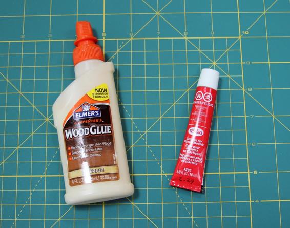 Use yellow wood glue for almost all construction. You will need an occasional dab of plastic cement for fastening pieces of plastic nose cones.