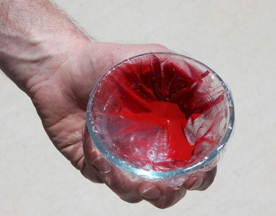 Spray paint directly into a plastic wrapped bowl to get a few drops for touch-ups.