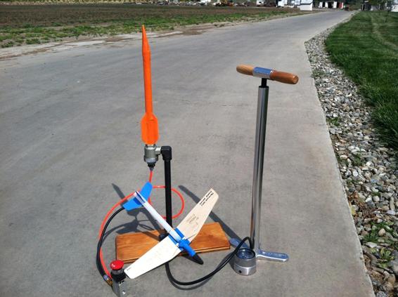 Here is a prototype of the new air rocket launcher.