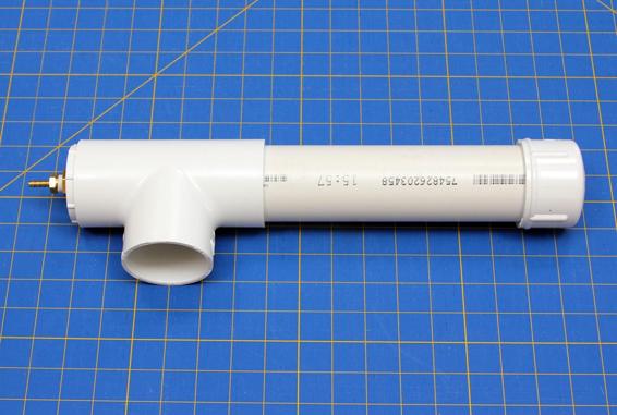 Glue the 10"-long 2” PVC pipe and cap in place.