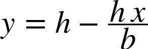 This triangular fin has the base of the triangle along the x-axis and the height along the y-axis.