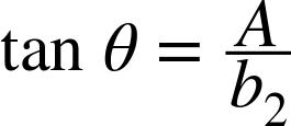 The new tracking equation will use an angle α. Dropping a line from apogee splits the baseline into two components, b1 and b2, that add to B.