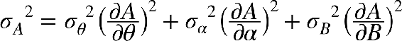 The new tracking equation will use an angle α. Dropping a line from apogee splits the baseline into two components, b1 and b2, that add to B.