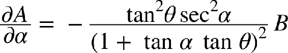 The new tracking equation will use an angle α. Dropping a line from apogee splits the baseline into two components, b1 and b2, that add to B.