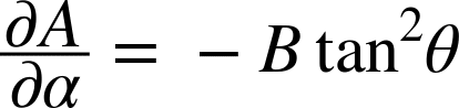 The new tracking equation will use an angle α. Dropping a line from apogee splits the baseline into two components, b1 and b2, that add to B.