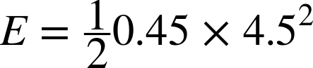 Kinetic energy of a few rockets and miscellaneous moving objects (speed is in meters per second, mass is in kilograms, and energy is in joules).