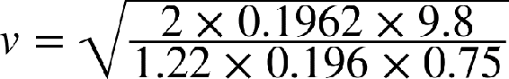 Example: Find the speed of descent for a rocket