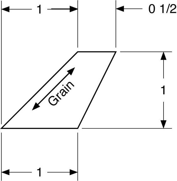 Rudder plan. Cut four from 1/8” balsa.