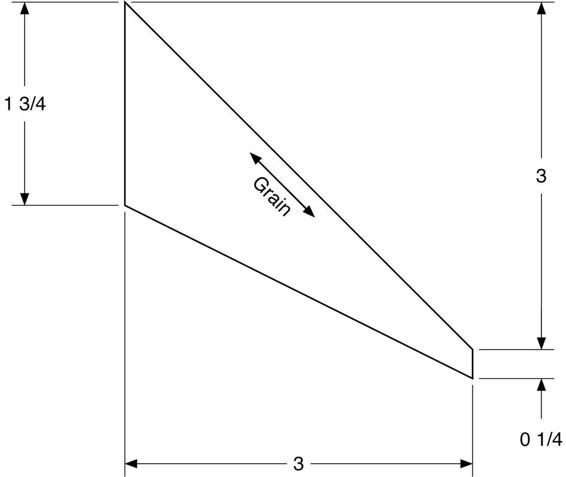 Wing plan. Cut two from 1/8” balsa.