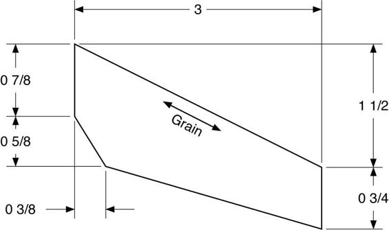 Aileron plan. Cut two from 1/8” balsa.