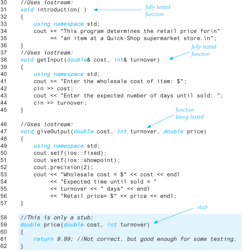 An illustration shows a code segment with a “Stub.”