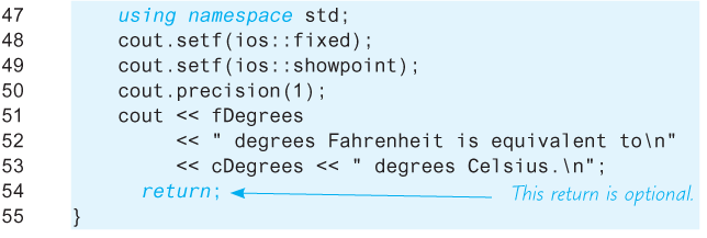 An illustration shows a code segment with the syntax of “void Function.”