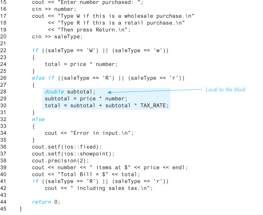 An illustration shows a code segment block with a local variable.