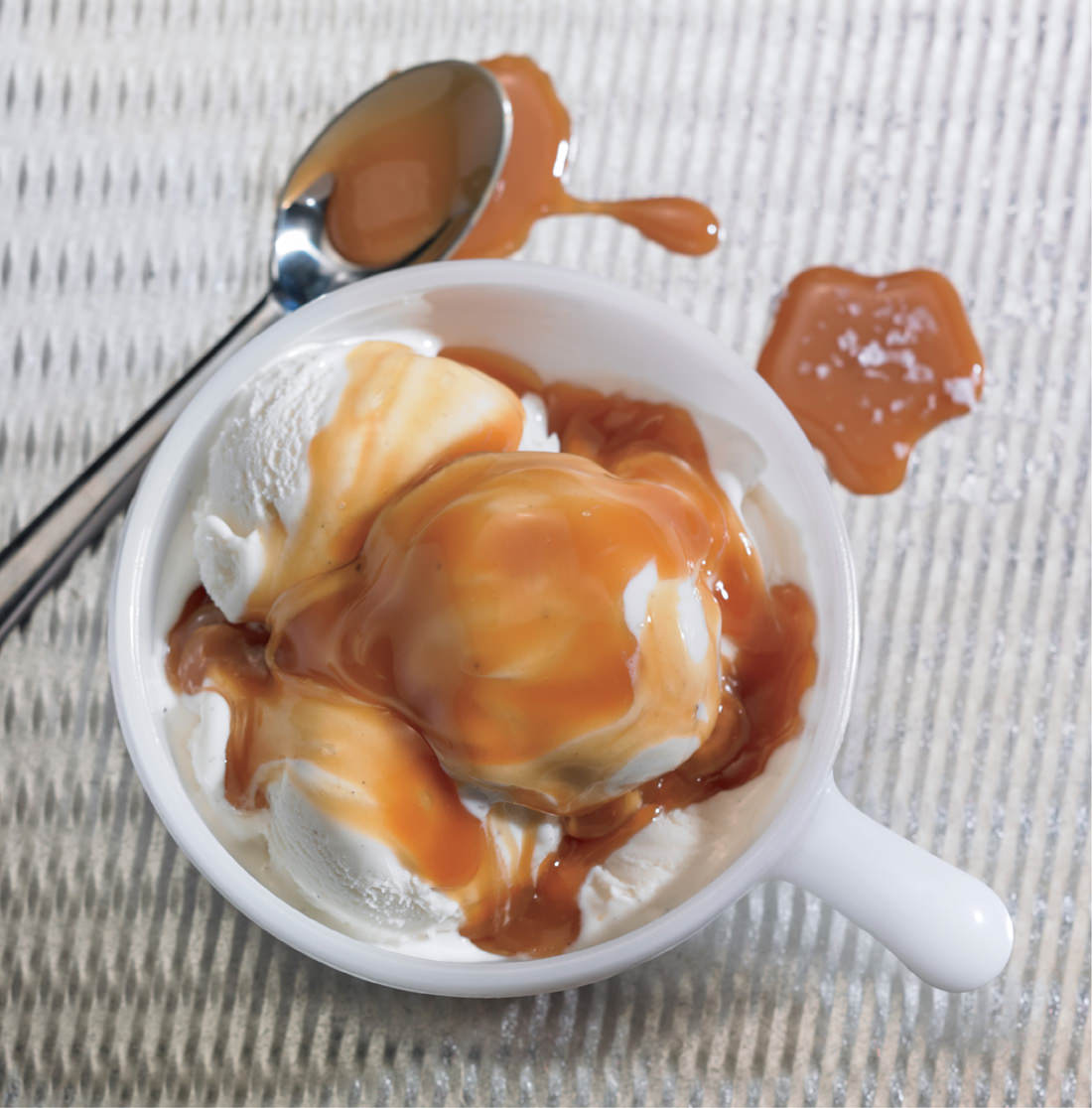 Tahitian Vanilla Bean Ice Cream with Fried Chicken Caramel