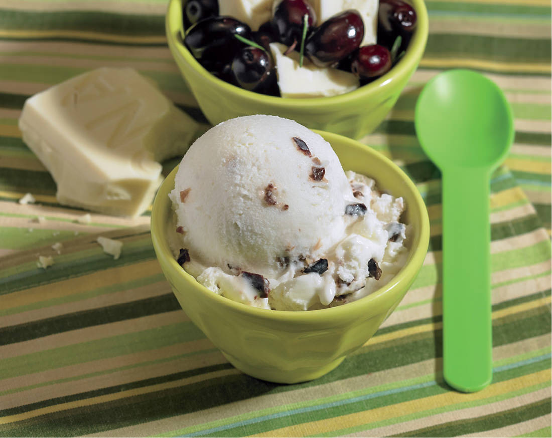 White Chocolate & Olive Ice Cream