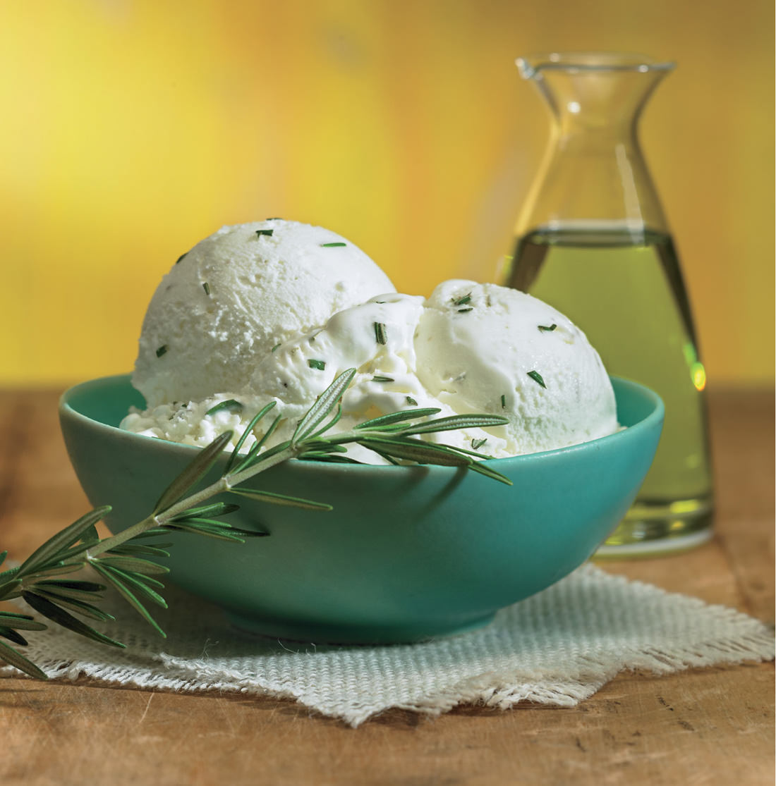 Olive Oil & Rosemary Ice Cream