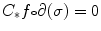 $$C_*f{\scriptstyle \circ } \partial (\sigma )=0$$