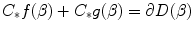 $$C_*f(\beta )+C_*g(\beta )=\partial D(\beta )$$