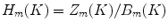 $$H_m(K)=Z_m(K)/B_m(K)$$