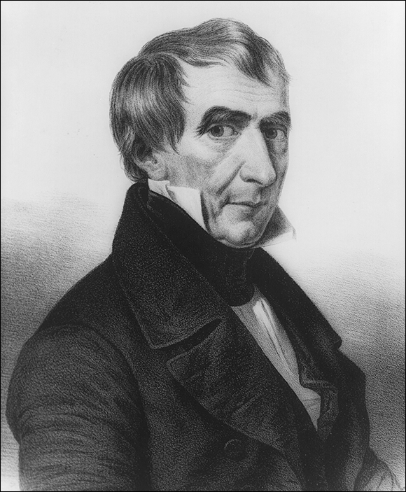 Photo depicts the portrait of William Henry Harrison, ninth president of the United States.