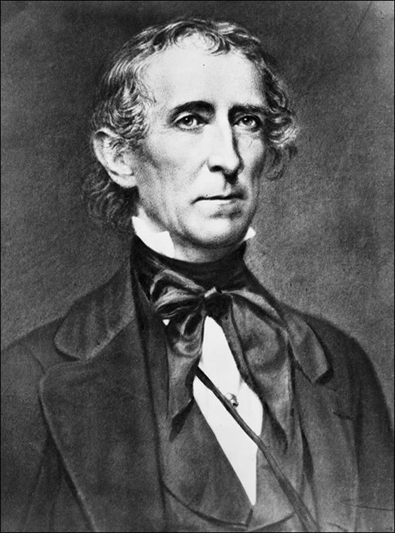 Photo depicts the portrait of John Tyler, tenth president of the United States.