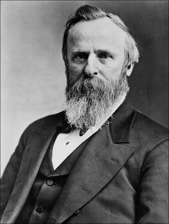 Photo depicts the portrait of Rutherford B. Hayes, nineteenth president of the United States.