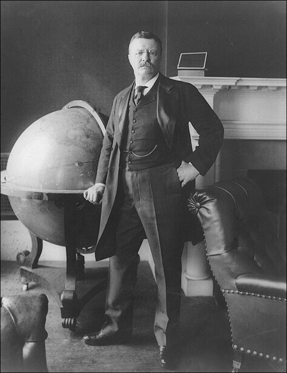 Photo depicts Theodore Roosevelt, twenty-sixth president of the United States.