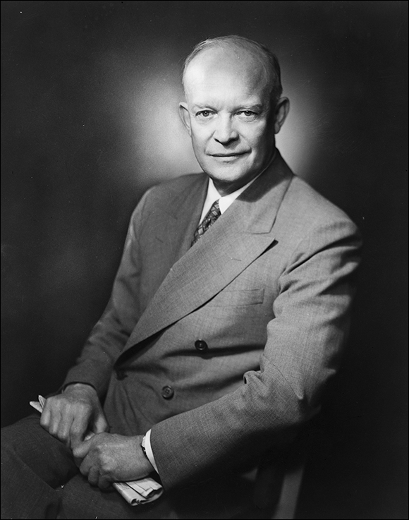 Photo depicts Dwight D. Eisenhower, thirty-fourth president of the United States.