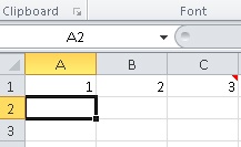 Excel file content