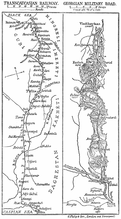 TRANSCAUCASIAN RAILWAY. GEORGIAN MILITARY ROAD.