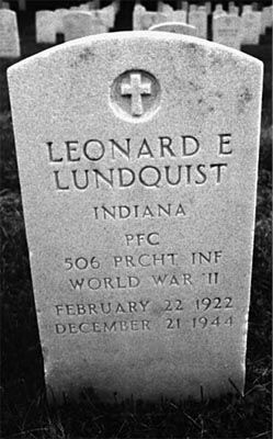 Leonard (Lennart) E. Lundquist headstone