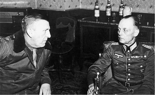 US General John E. Dahlquist with German Field Marshal Gerd von Rundstedt