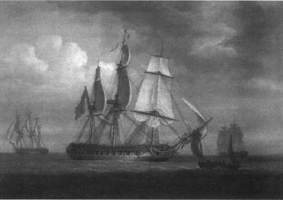 A British thirty-two-gun frigate